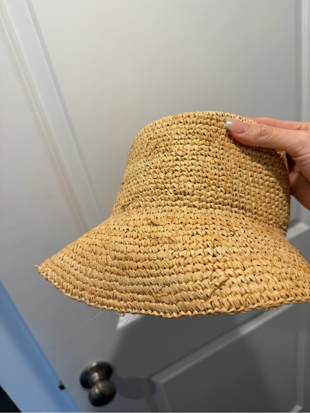 Woven Straw Bucket Hat - Natural Tan